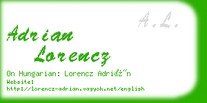adrian lorencz business card